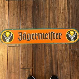 Jagermeister Logo Sign-  believe it came from a lamp 35” long 7” wide